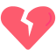 Broken heart icon 64x64