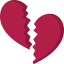 Broken heart icon 64x64