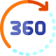 360 degrees アイコン 64x64