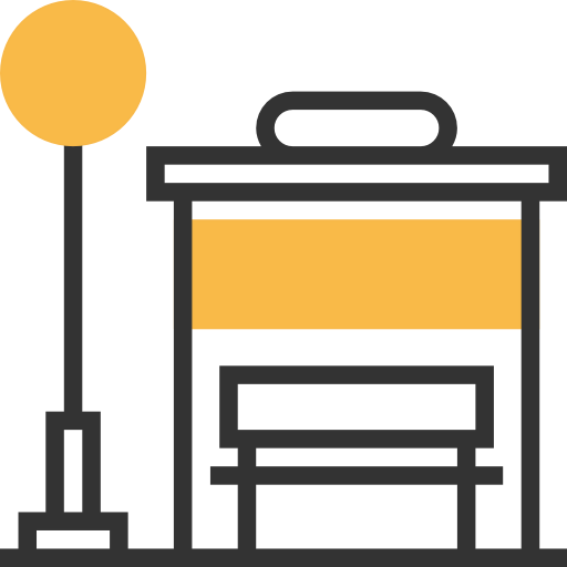Bus stop icon