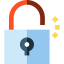 Open padlock ícono 64x64