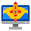 Rocket launch icon 64x64
