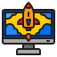Rocket launch icon 64x64