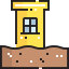 Sand castle icon 64x64