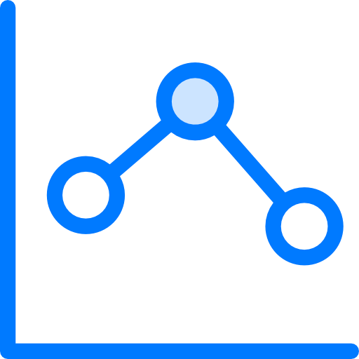 Line graph icon