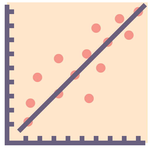 Linear regression icon