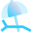 Sun umbrella icon 64x64