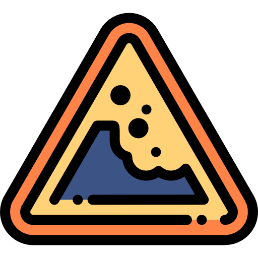Falling rocks icon