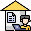 Working at home icon 64x64