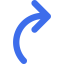 Curved arrow icon 64x64