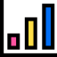 Bar chart icon 64x64