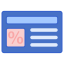 Discount ticket icon 64x64