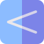 Less than symbol icon 64x64