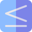 Is less than or equal to icon 64x64
