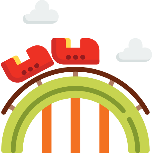 Roller coaster icon
