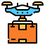 Drone delivery アイコン 64x64