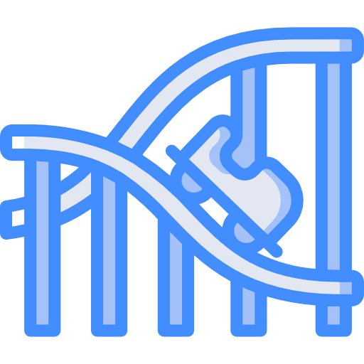 Roller coaster icon