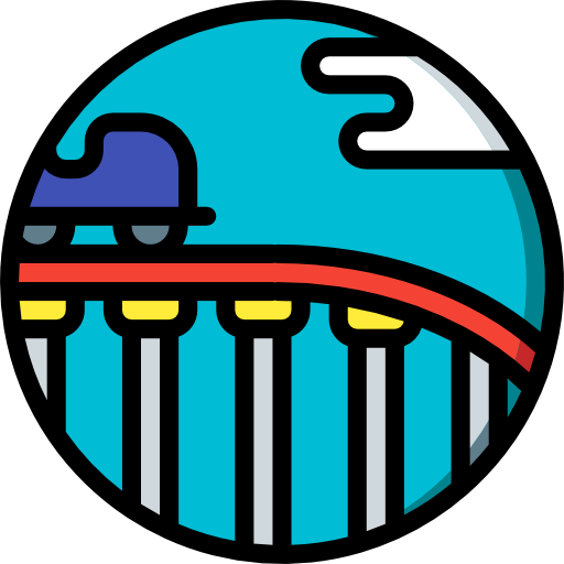 Roller coaster icon