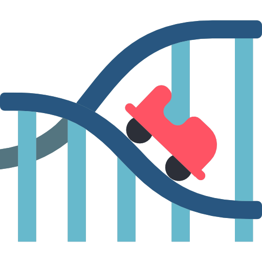 Roller coaster icon