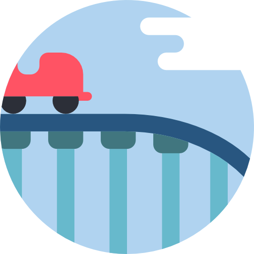 Roller coaster icon