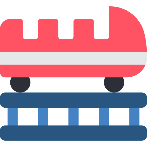 Roller coaster icon