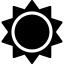 Sun black shape icon 64x64