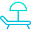 Sunbed icon 64x64