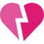 Broken heart icon 64x64