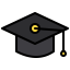 Graduation cap icon 64x64