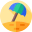 Sun umbrella icon 64x64