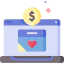 Online donation icon 64x64