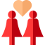 Same sex marriage icon 64x64