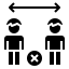 Social distancing Symbol 64x64