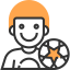 Football player icon 64x64