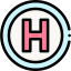 Hospital sign icon 64x64
