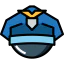 Police cap icon 64x64