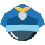 Police cap icon 64x64