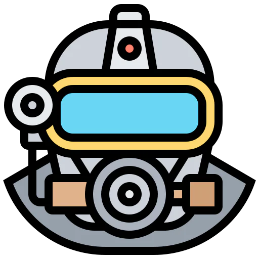 Diving helmet icon