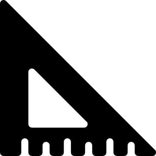 Triangular ruler icon