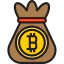 Биткойн-сумка иконка 64x64