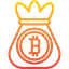 Биткойн-сумка иконка 64x64