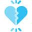 Broken heart icon 64x64