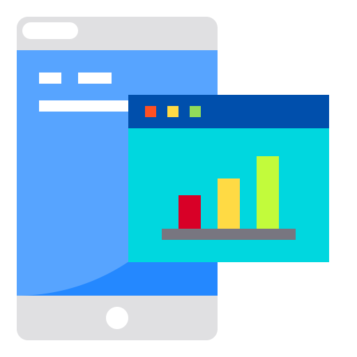 Mobile analytics icon