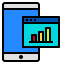 Mobile analytics icône 64x64
