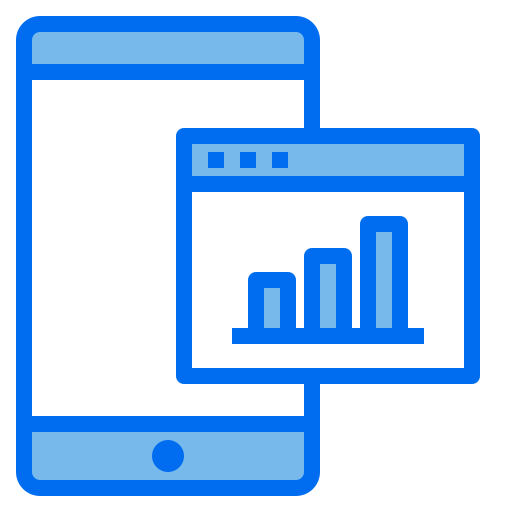 Mobile analytics icon