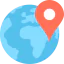 Earth globe icon 64x64