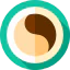 Yin yang symbol icon 64x64