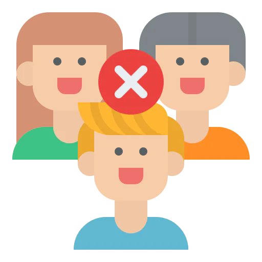 Avoid crowds icon