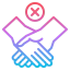 No handshake ícono 64x64