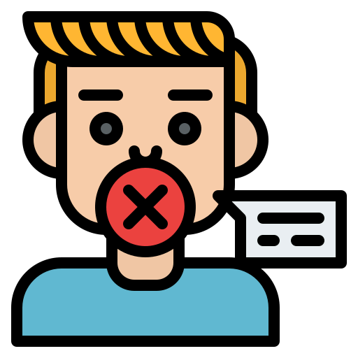 No talking icon